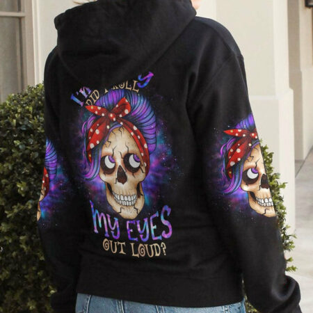 DID I ROLL MY EYES OUT LOUD MESSY BUN ALL OVER PRINT - TLNO0604231