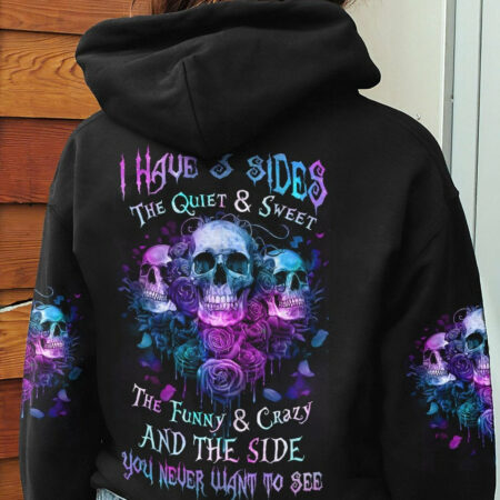 I HAVE THREE SIDES ROSE SKULL ALL OVER PRINT - TLNZ1804233