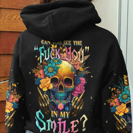 CAN YOU SEE THE F YOU FLOWER SKULL ALL OVER PRINT - TLNT1704233