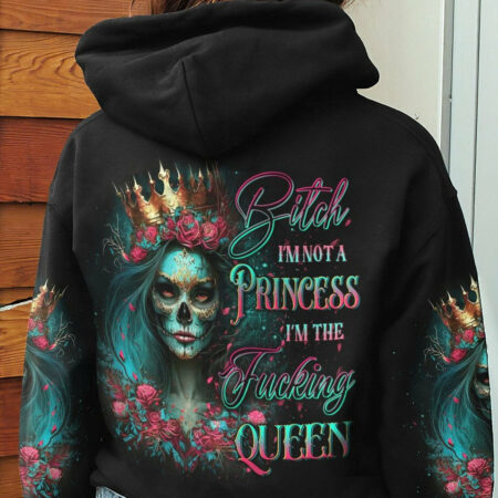 I'M THE F QUEEN SUGAR SKULL ALL OVER PRINT - YHDU1304231