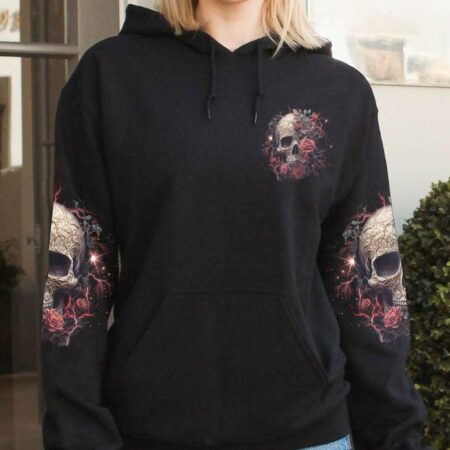 DON'T TRY TO FIGURE ME OUT ROSE SKULL ALL OVER PRINT - TLNO2503231