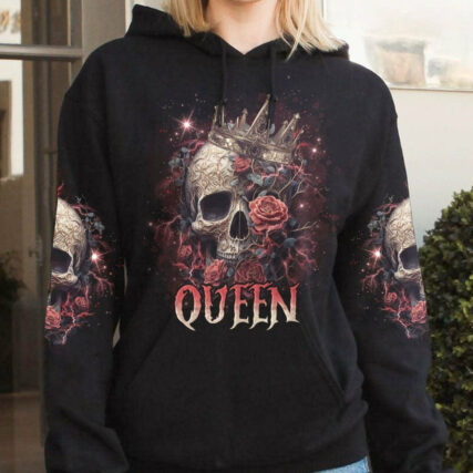 I'M THE F QUEEN ROSE SKULL ALL OVER PRINT - TLNO1804231