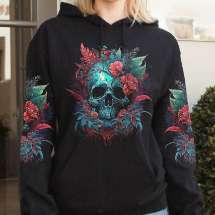 I AM A SWEET GIRL BUT IF YOU PISS ME OFF FLORAL SKULL ALL OVER PRINT - TLNT1104233