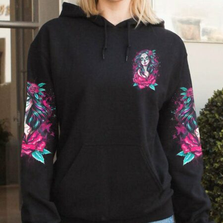 JUST A WOMAN WHO LOVES SKULLS AND HAS TATTOOS ALL OVER PRINT - YHDU0604232