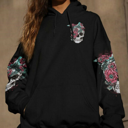 BUCKLE UP BUTTERCUP FLOWER SKULL ALL OVER PRINT - TLTR1804231
