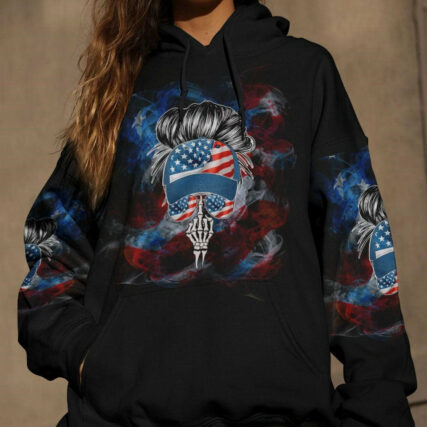 I'M THE WRONG B TO MESS WITH MESSY BUN ALL OVER PRINT - TLTW0804232