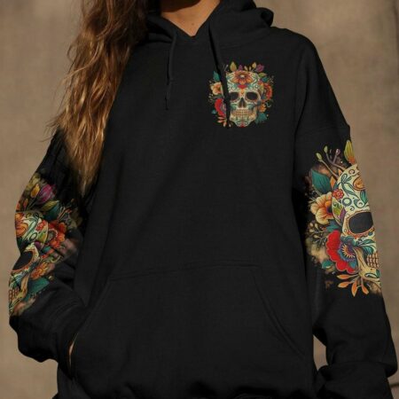 HAVE THE BALLS TO SAY IT SUGAR SKULL FLORAL ALL OVER PRINT - TLTR2504231
