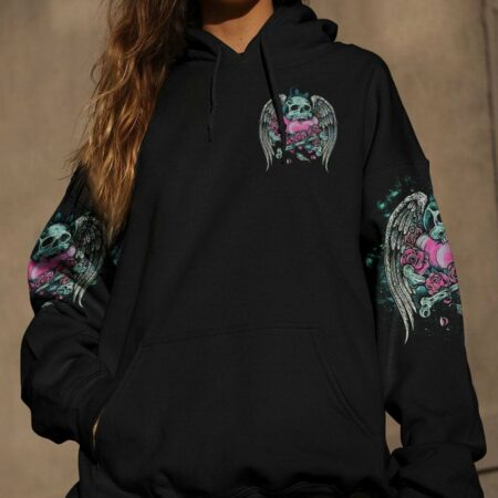 INKED MAMA SKULL WINGS ALL OVER PRINT - TLNO3003231
