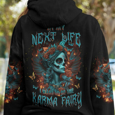 KARMA FAIRY SUGAR SKULL WINGS ALL OVER PRINT - TLNT1104232