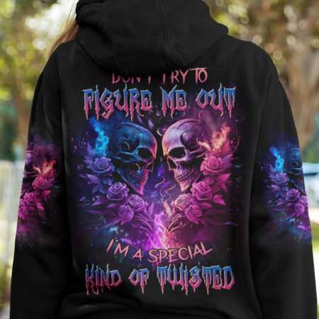 DON'T TRY TO FIGURE ME OUT SKULL ROSE ALL OVER PRINT - TLNZ0704233