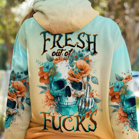 FRESH OUT OF F SKULL FLORALS ALL OVER PRINT - TLTW1104234