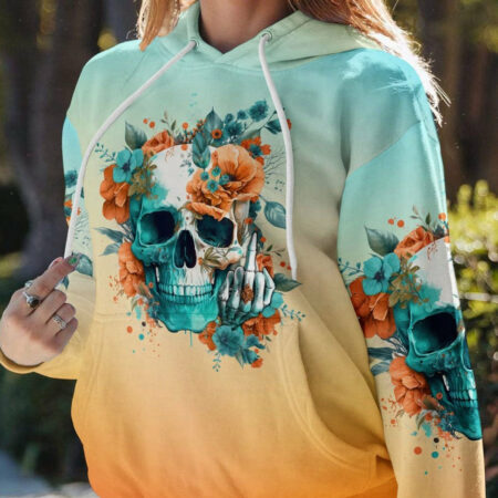 FRESH OUT OF F SKULL FLORALS ALL OVER PRINT - TLTW1104234
