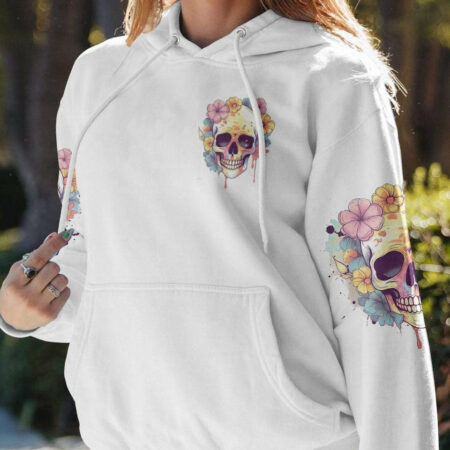 I AM A SWEET GIRL BUT IF YOU PISS ME OFF PASTEL FLOWER SKULL ALL OVER PRINT - TLNZ2104232