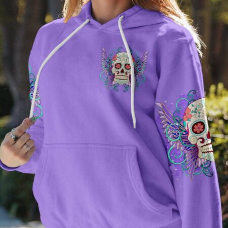 KARMA FAIRY SUGAR SKULL WINGS ALL OVER PRINT - TLTR3103231