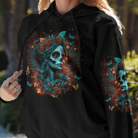 KARMA FAIRY SUGAR SKULL WINGS ALL OVER PRINT - TLNT1104232
