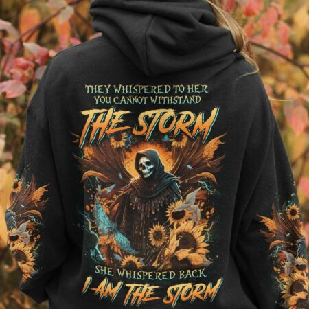 I AM THE STORM REAPER SUNFLOWERS WINGS ALL OVER - YHLN2504232