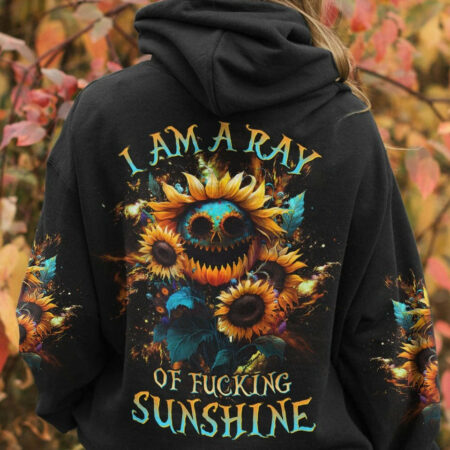 I AM A RAY OF F SUNSHINE SKULL SUNFLOWER ALL OVER PRINT - YHHG1804232