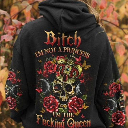 I'M THE F QUEEN DEMON ROSE SKULL ALL OVER PRINT - YHDU1904231