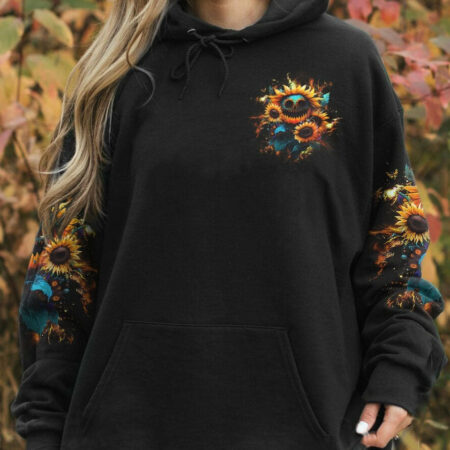 I AM A RAY OF F SUNSHINE SKULL SUNFLOWER ALL OVER PRINT - YHHG1804232