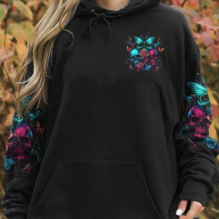 I HAVE 3 SIDES BUTTERFLY SKULL ALL OVER PRINT - TLNT2604233