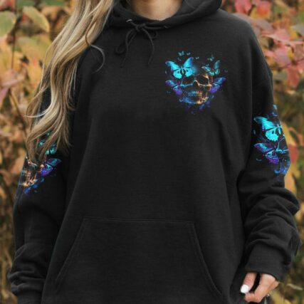 MY GIVE A F BUTTERFLY SKULL ALL OVER PRINT - TLNZ2903231