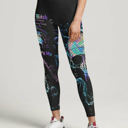 I'M A B DON'T TRY ME MERMAID MESSY BUN ALL OVER PRINT - TLNO1404231
