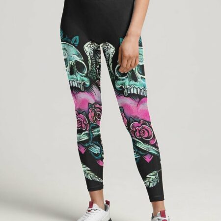 INKED MAMA SKULL WINGS ALL OVER PRINT - TLNO3003231