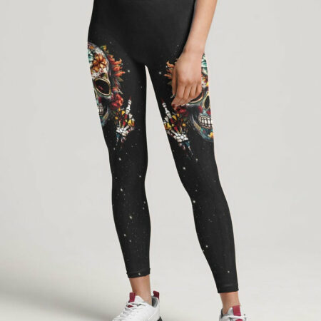 I CAN GO FROM REGULAR B SKULL FLOWER ALL OVER PRINT - TLNT1804232