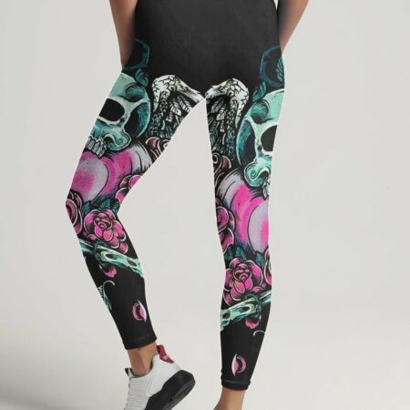 INKED MAMA SKULL WINGS ALL OVER PRINT - TLNO3003231