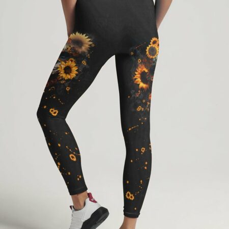 FRESH OUT OF F SUNFLOWER SUGAR SKULL ALL OVER PRINT - TLNZ2102232