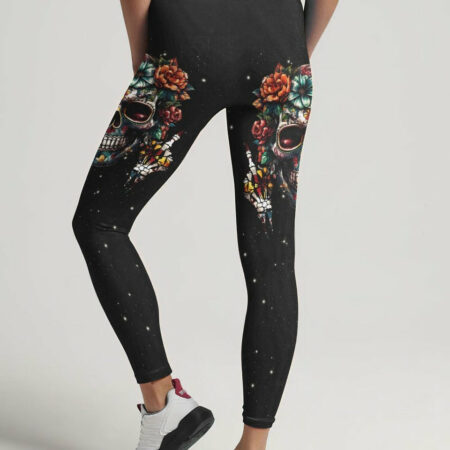I CAN GO FROM REGULAR B SKULL FLOWER ALL OVER PRINT - TLNT1804232