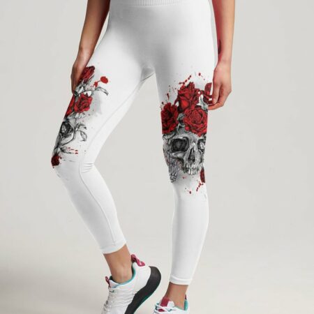 FRESH OUT OF F SKETCH ROSE SKULL ALL OVER PRINT - TLNZ0203235