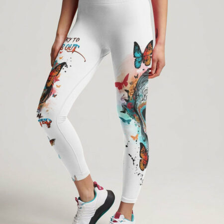 DON'T TRY TO FIGURE ME OUT SUGAR SKULL WITH BUTTERFLY ALL OVER PRINT - TLNZ1704231