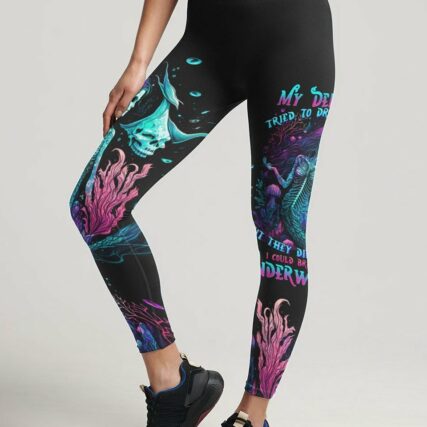 MY DEMONS TRIED TO DROWN ME MERMAID SKELETON ALL OVER PRINT - TLTW2404233