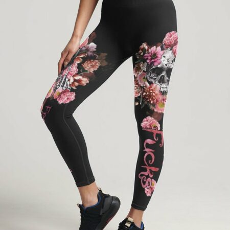 FRESH OUT OF F FLORAL SKULL ALL OVER PRINT - TLTR2102232