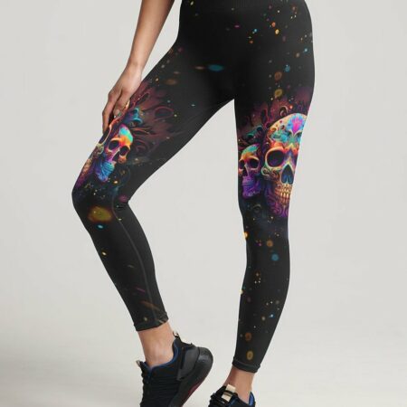 DON'T TRY TO FIGURE ME OUT 3 SKULLS COLORFUL ALL OVER PRINT - TLTW3003232