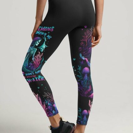 MY DEMONS TRIED TO DROWN ME MERMAID SKELETON ALL OVER PRINT - TLTW2404233