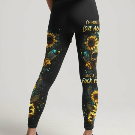 I'M MOSTLY PEACE LOVE AND LIGHT SUNFLOWER ALL OVER PRINT - YHHG1704231