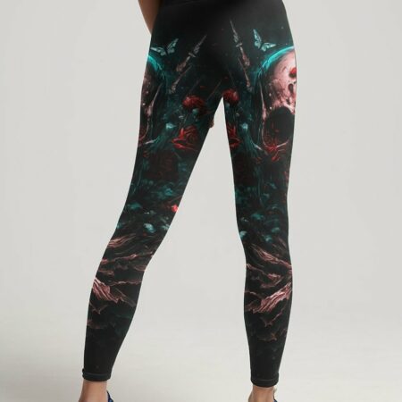 KARMA FAIRY SKULL WITH ROSES ALL OVER PRINT - TLNO2703232