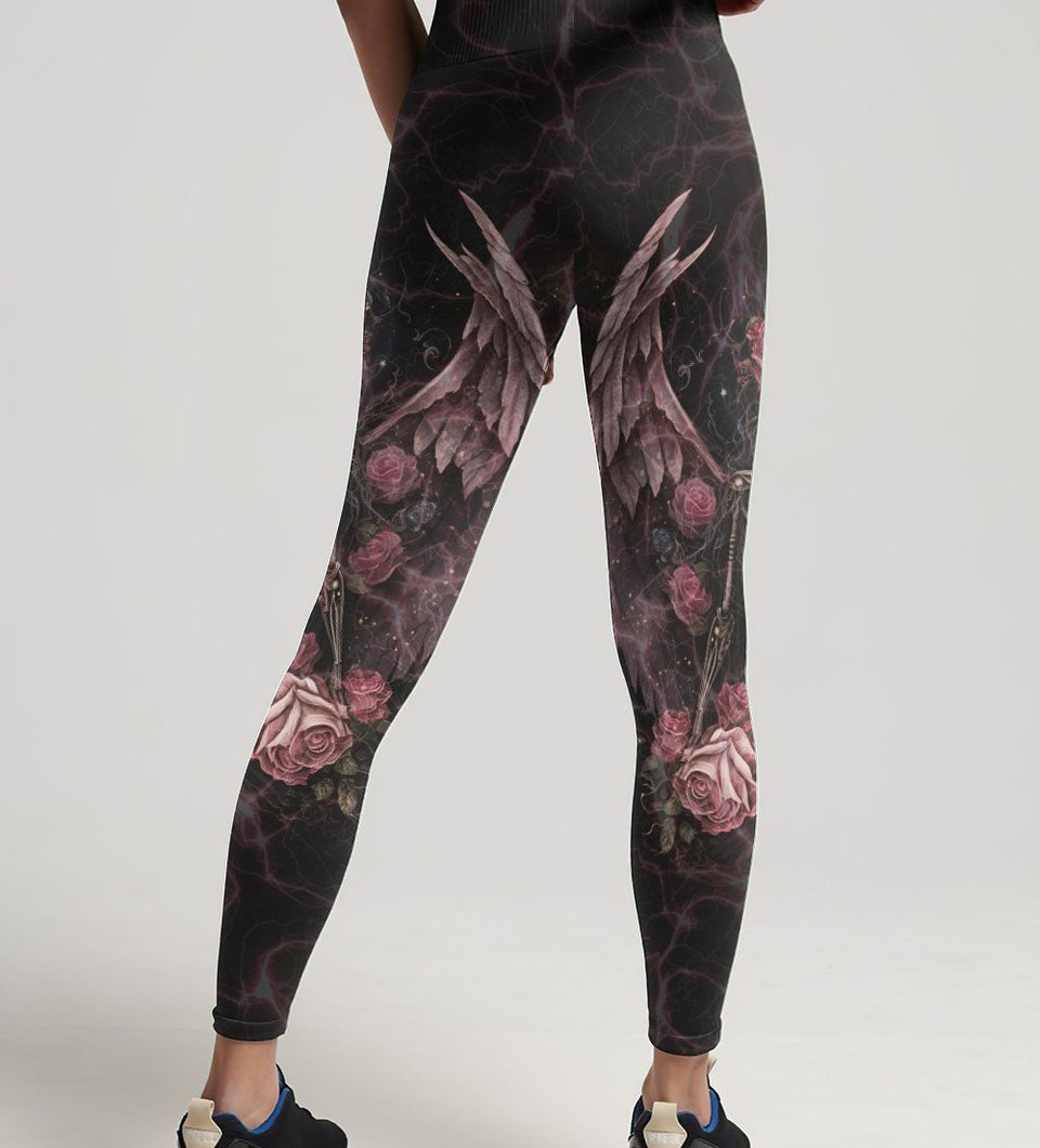 ALWAYS A STRONG WOMAN SKELETON WINGS ROSE ALL OVER PRINT - TLNO2102233
