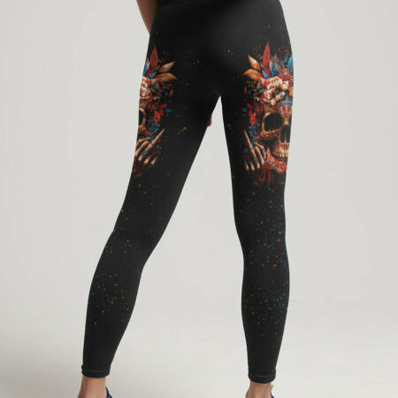 CALL ME A B ONE MORE TIME FLOWER SKULL ALL OVER PRINT - TLNT1704231