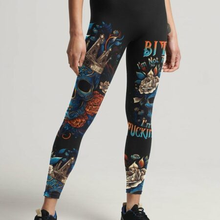 I'M THE F QUEEN FLOWER SKULL ALL OVER PRINT - TLTW2204231