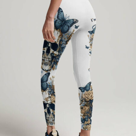 I'M NOT ALWAYS A B FLOWER SKULL ALL OVER PRINT - TLNO1404232