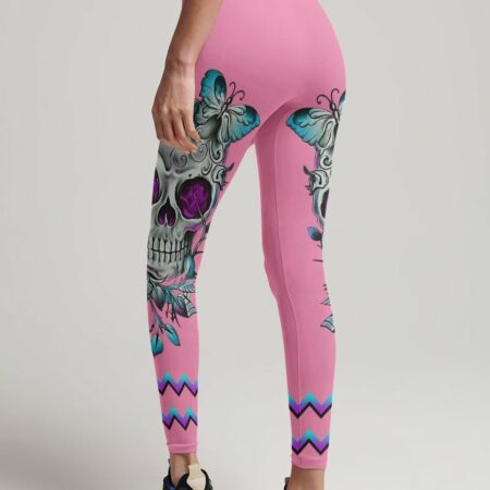 I'M A B DON'T TRY ME TATTOOED FLOWER SKULL ALL OVER PRINT - TLNO2402232