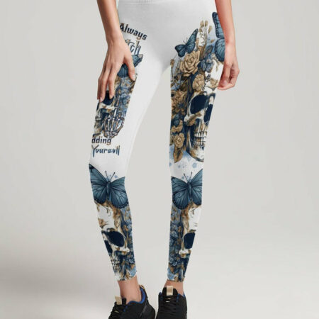 I'M NOT ALWAYS A B FLOWER SKULL ALL OVER PRINT - TLNO1404232