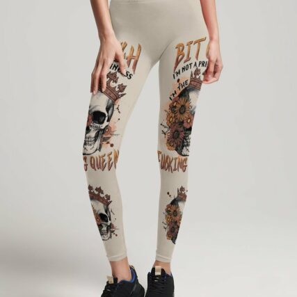 I'M THE F QUEEN FLORAL SKULL ALL OVER PRINT - TLNZ0405232