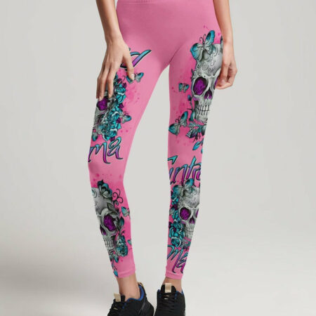 INKED MAMA TATTOOED SKULL ALL OVER PRINT - TLNO2104233