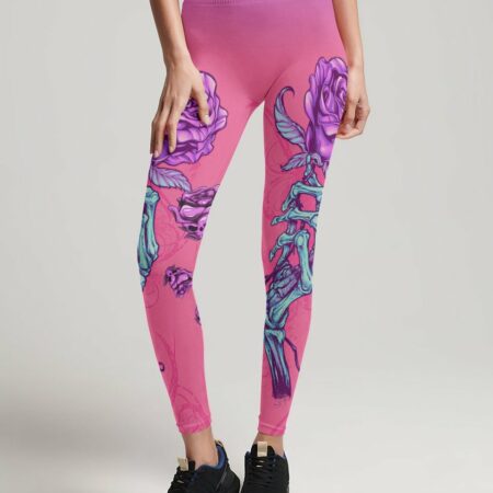 INKED MAMA SKELETON HAND ROSE ALL OVER PRINT - TLTW2503232