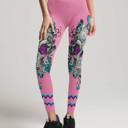 I'M A B DON'T TRY ME TATTOOED FLOWER SKULL ALL OVER PRINT - TLNO2402232