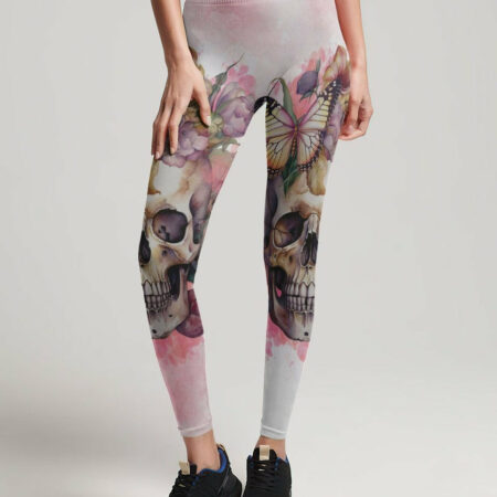I MAY NOT BE PERFECT WATERCOLOR SKULL FLORAL ALL OVER PRINT - TLTR1204233